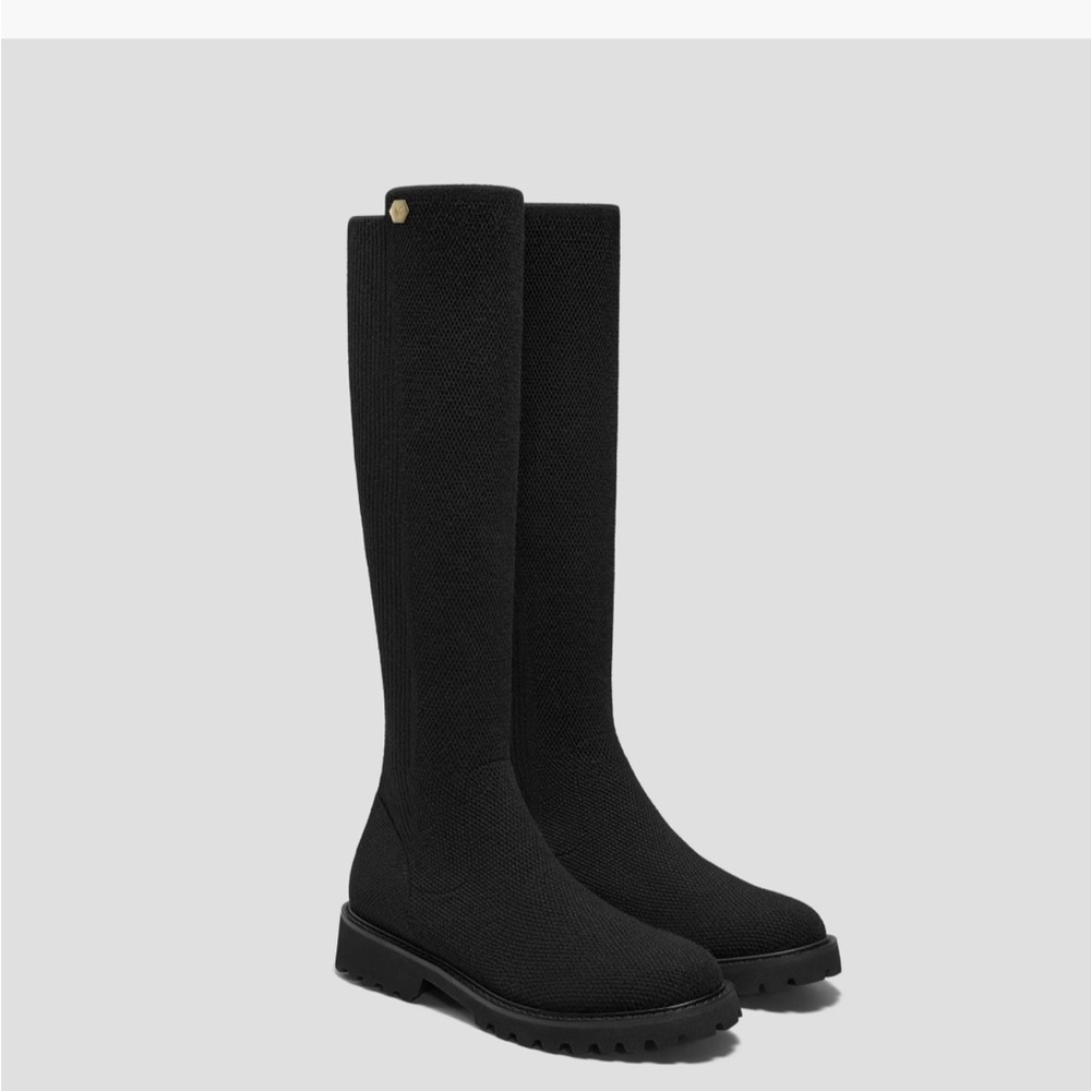 BRAND NEW Vivaia filipa RoundToe Stretchy Wool Knee-High Boots